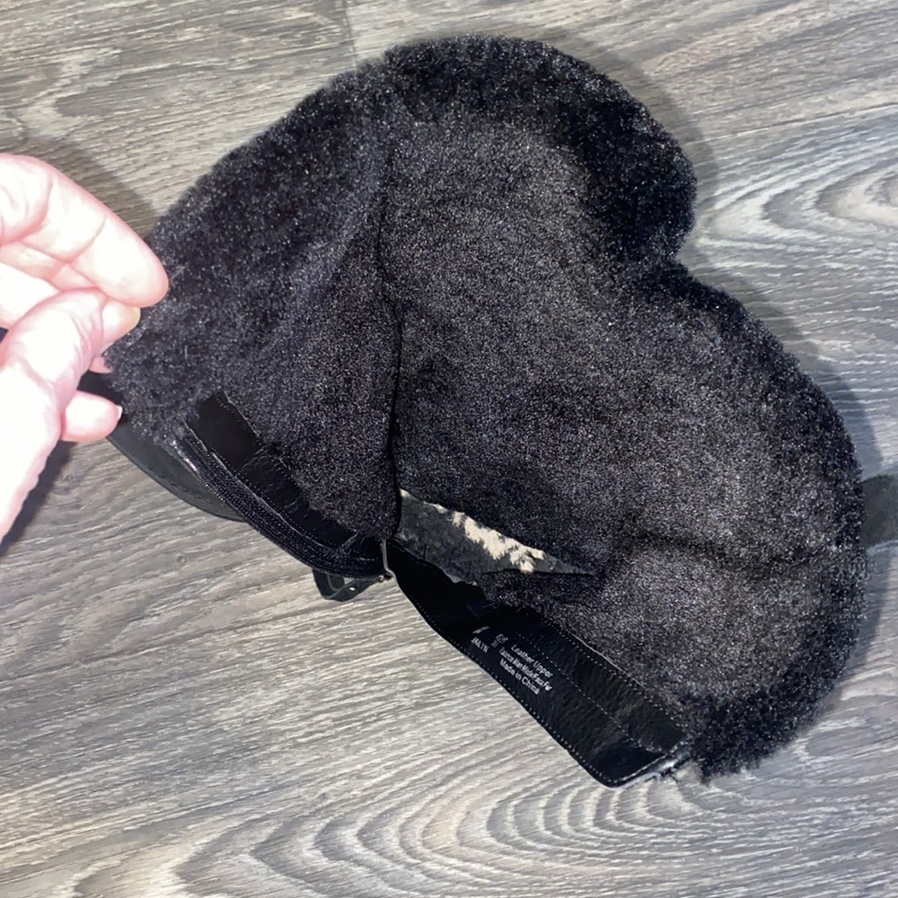 Sam Edelman Jailyn Suede Winter Boots Size 9 Faux Fur-Lined Black Zip-Up Snow - Picture 9 of 15